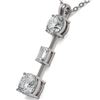 Image 3 : 1.75 ctw Cushion Cut Diamond Designer Necklace 18K White Gold - REF-386Y2X