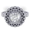 Image 1 : 1.5 ctw Certified VS/SI Diamond Art Deco Ring 14k White Gold - REF-334H6R