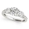 Image 2 : 2.05 ctw VS/SI Diamond 3 Stone 2pc Wedding Set 14k White Gold - REF-335G3W