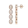 Image 2 : 4.05 ctw Opal & Diamond Micro Pave Halo Earrings 10k Rose Gold - REF-143G6W