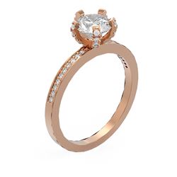 1.35 ctw Diamond Ring 18K Rose Gold - REF-424R4K