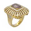 Image 1 : 7.49 ctw Morganite & Diamond Ring 18K Yellow Gold - REF-490Y9X