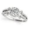 Image 2 : 1.01 ctw Certified VS/SI Diamond 2pc Wedding Set 14k White Gold - REF-121X4A