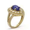 Image 2 : 5.12 ctw Certified Sapphire & Diamond Victorian Ring 14K Yellow Gold - REF-161A8N