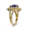 Image 3 : 5.12 ctw Certified Sapphire & Diamond Victorian Ring 14K Yellow Gold - REF-161A8N