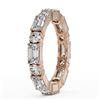 Image 3 : 3.12 ctw Emerald Cut Diamond Eternity Ring 18K Rose Gold - REF-522K2Y
