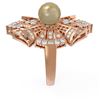 Image 2 : 2 ctw Diamond & Pearl Ring 18K Rose Gold - REF-253G3W