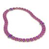Image 2 : 55.03 ctw Amethyst & Diamond Necklace 14K Rose Gold - REF-581A8N