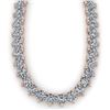 Image 2 : 20 ctw 3 Prong VS/SI Diamond Riviera Necklace 18K Rose Gold - REF-1854K5Y