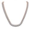 Image 3 : 20 ctw 3 Prong VS/SI Diamond Riviera Necklace 18K Rose Gold - REF-1854K5Y