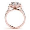 Image 2 : 2.81 ctw Certified VS/SI Diamond Halo Ring 18k Rose Gold - REF-586K4Y