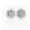 Image 1 : 6.92 ctw Diamond Earrings 18K White Gold - REF-529H6R