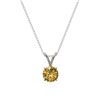 Image 3 : 0.53 ctw Certified Intense Yellow Diamond Necklace 10k White Gold - REF-57Y8X