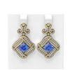 Image 1 : 7.61 ctw Tanzanite & Diamond Earrings 18K Yellow Gold - REF-330Y5X