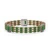 Image 1 : 20.53 ctw Jade & Diamond Bracelet 14K Rose Gold - REF-294R5K
