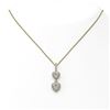 Image 1 : 1.25 ctw Heart Diamond Designer Necklace 18K Yellow Gold - REF-183H8R