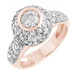 2.20 ctw Certified VS/SI Diamond Ring 18k Rose Gold - REF-195G3W