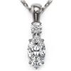 Image 1 : 0.6 ctw Marquise Cut Diamond Designer Necklace 18K White Gold - REF-89H6R