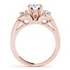 Image 2 : 1.7 ctw Certified VS/SI Diamond 3 Stone Ring 18k Rose Gold - REF-389X2A