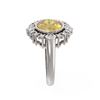 Image 2 : 4.04 ctw Canary Citrine & Diamond Ring 18K White Gold - REF-154Y5X