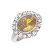 Image 3 : 4.04 ctw Canary Citrine & Diamond Ring 18K White Gold - REF-154Y5X
