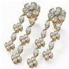 Image 1 : 6 ctw Pear & Marquise Diamond Earrings 18K Yellow Gold - REF-695Y6X