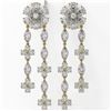 Image 2 : 6 ctw Pear & Marquise Diamond Earrings 18K Yellow Gold - REF-695Y6X