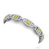 Image 1 : 8 ctw SI/I Fancy Yellow Diamond Bracelet 18K White Gold - REF-825W2H