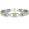 Image 3 : 8 ctw SI/I Fancy Yellow Diamond Bracelet 18K White Gold - REF-825W2H