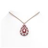 Image 1 : 13.08 ctw Ruby & Diamond Necklace 18K Rose Gold - REF-318W2H