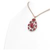 Image 2 : 13.08 ctw Ruby & Diamond Necklace 18K Rose Gold - REF-318W2H