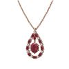 Image 3 : 13.08 ctw Ruby & Diamond Necklace 18K Rose Gold - REF-318W2H