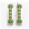 Image 1 : 11.96 ctw Peridot & Diamond Earrings 14K Yellow Gold - REF-184N5F