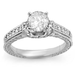 1.50 ctw Certified VS/SI Diamond Ring 14k White Gold - REF-376R9K