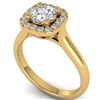 Image 2 : 1.01 ctw Certified VS/SI Diamond Solitaire Halo Ring 14k Yellow Gold - REF-182X9A