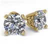 Image 1 : 2.0 ctw VS/SI Diamond Stud Designer Earrings 14k Yellow Gold - REF-432Y3X