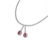 Image 2 : 16.87 ctw Ruby & Diamond Necklace 18K White Gold - REF-905F5M