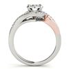 Image 3 : 1.2 ctw Certified VS/SI Diamond 2pc Set Solitaire Halo 14k 2Tone Gold - REF-152K9Y