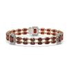Image 1 : 15.75 ctw Garnet & Diamond Bracelet 14K Rose Gold - REF-232W5H