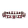 Image 2 : 19.49 ctw Ruby & Diamond Bracelet 14K White Gold - REF-269A3N