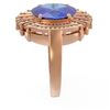 Image 2 : 5.82 ctw Tanzanite & Diamond Ring 18K Rose Gold - REF-360F2M
