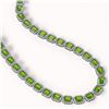 Image 2 : 57.3 ctw Peridot & Diamond Micro Pave Halo Necklace 10k White Gold - REF-819W6H