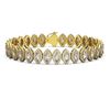 Image 1 : 13.1 ctw Marquise Cut Diamond Micro Pave Bracelet 18K Yellow Gold - REF-1100N6F