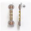 Image 2 : 11.02 ctw Morganite & Diamond Earrings 14K Yellow Gold - REF-258K2Y