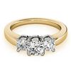 Image 1 : 1 ctw Certified VS/SI Diamond 3 Stone Ring 18k Yellow Gold - REF-127Y5X