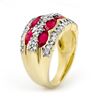 Image 2 : 2.50 ctw Ruby & Diamond Ring 14k Yellow Gold - REF-105R5K