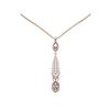 Image 1 : 5.16 ctw Morganite & Diamond Necklace 18K Rose Gold - REF-263A6N