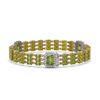 Image 2 : 26.64 ctw Tourmaline & Diamond Bracelet 14K Yellow Gold - REF-472R8K