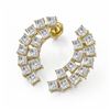 Image 1 : 3.6 ctw Princess Cut Diamond Designer Earrings 18K Yellow Gold - REF-431X3A