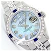 Image 1 : Rolex Men's Stainless Steel, QuickSet, Diam Dial & Diam/Sapphire Bezel - REF-557W7H